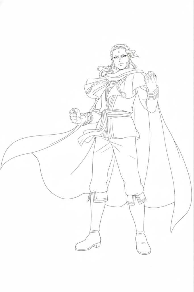 Coloriage Fuegoleon Vermillion debout