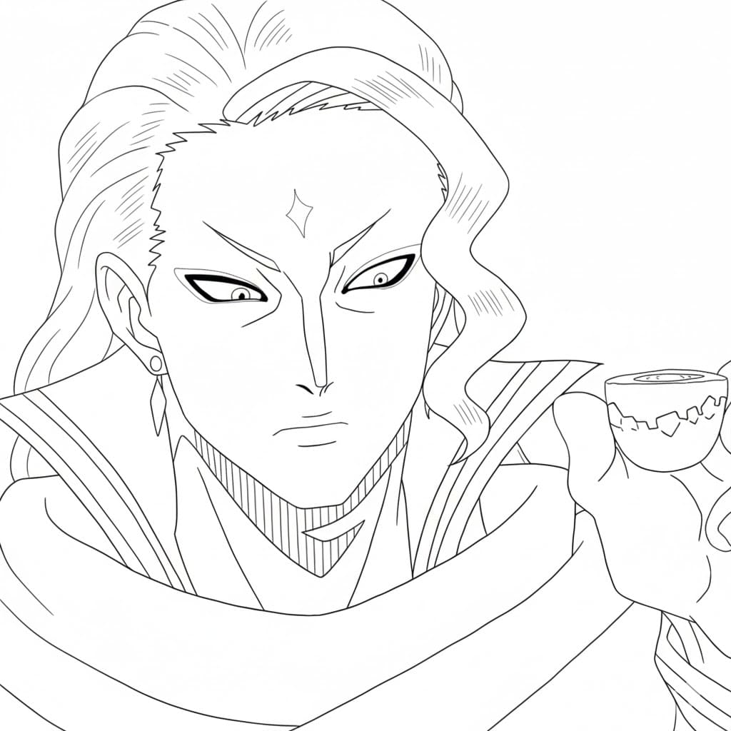 Coloriage Fuegoleon Vermillion regardant