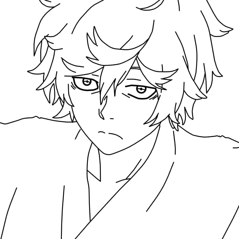 Coloriage Gabimaru dans Anime Hell's Paradise