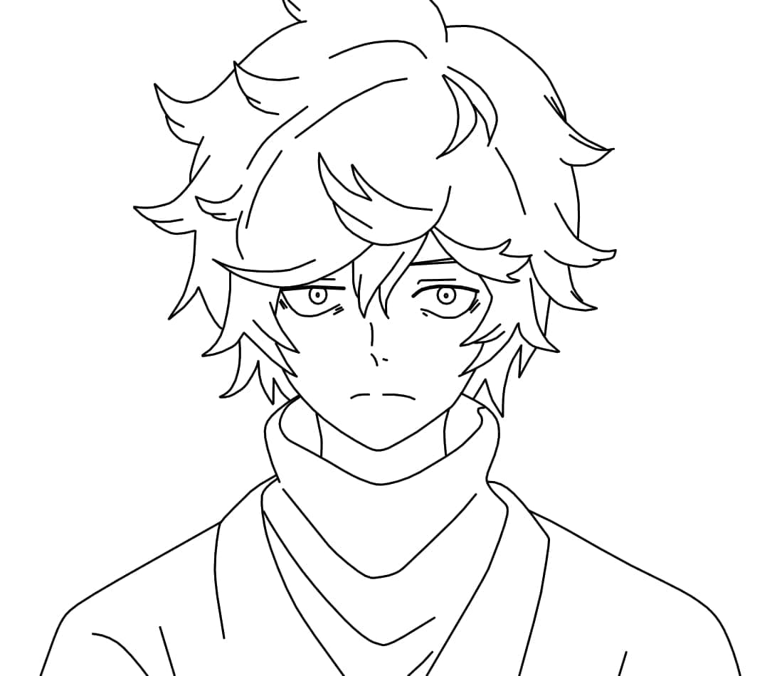 Coloriage Gabimaru de Jigokuraku