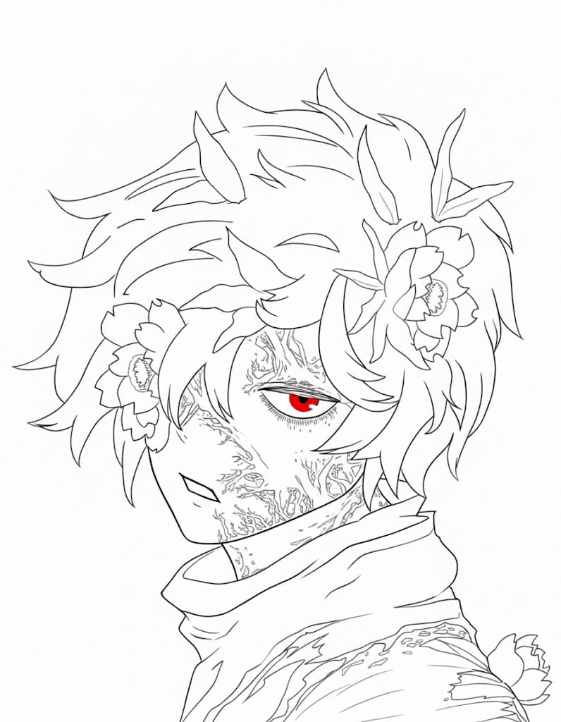 Coloriage Gabimaru est vraiment cool