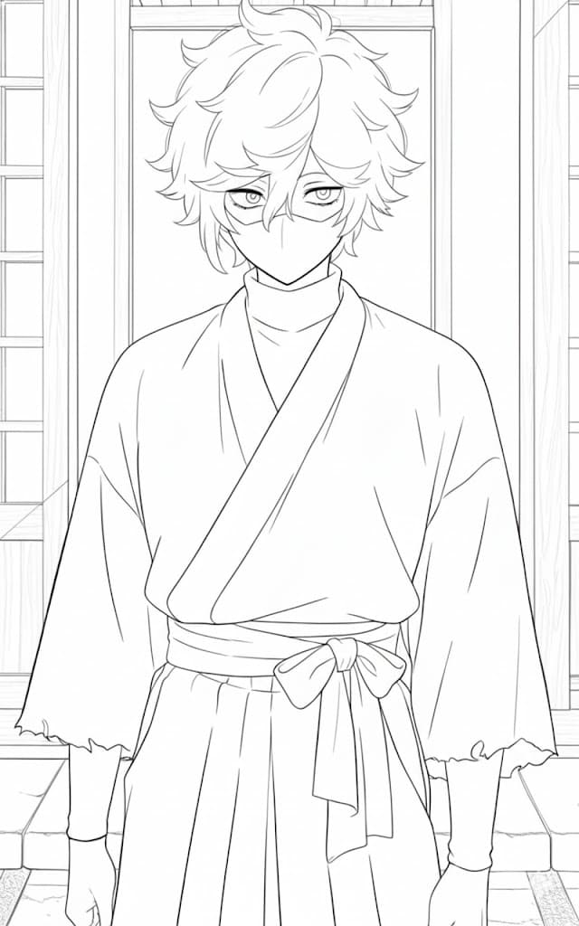 Coloriage Gabimaru gentil