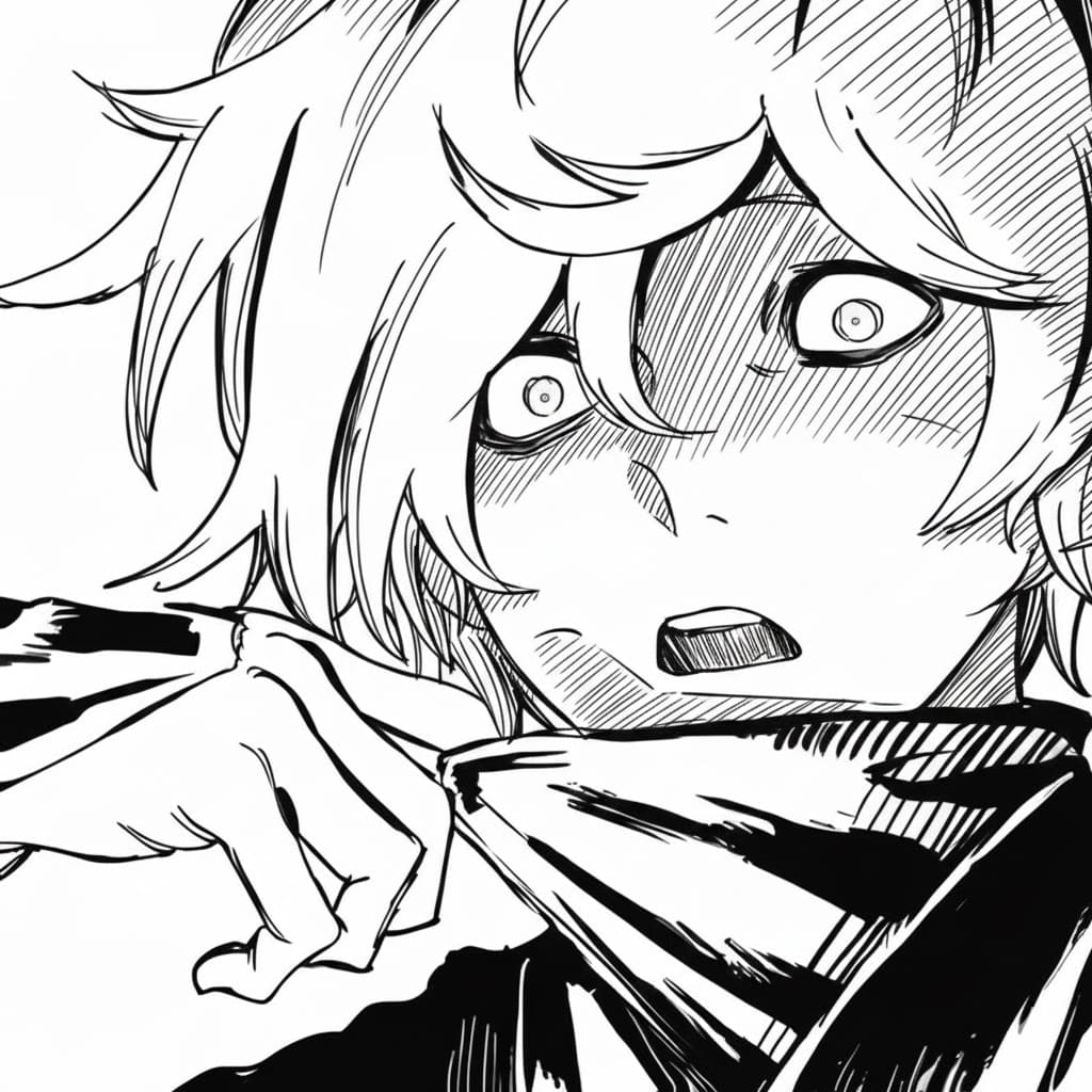 Coloriage Gabimaru, le visage en colère