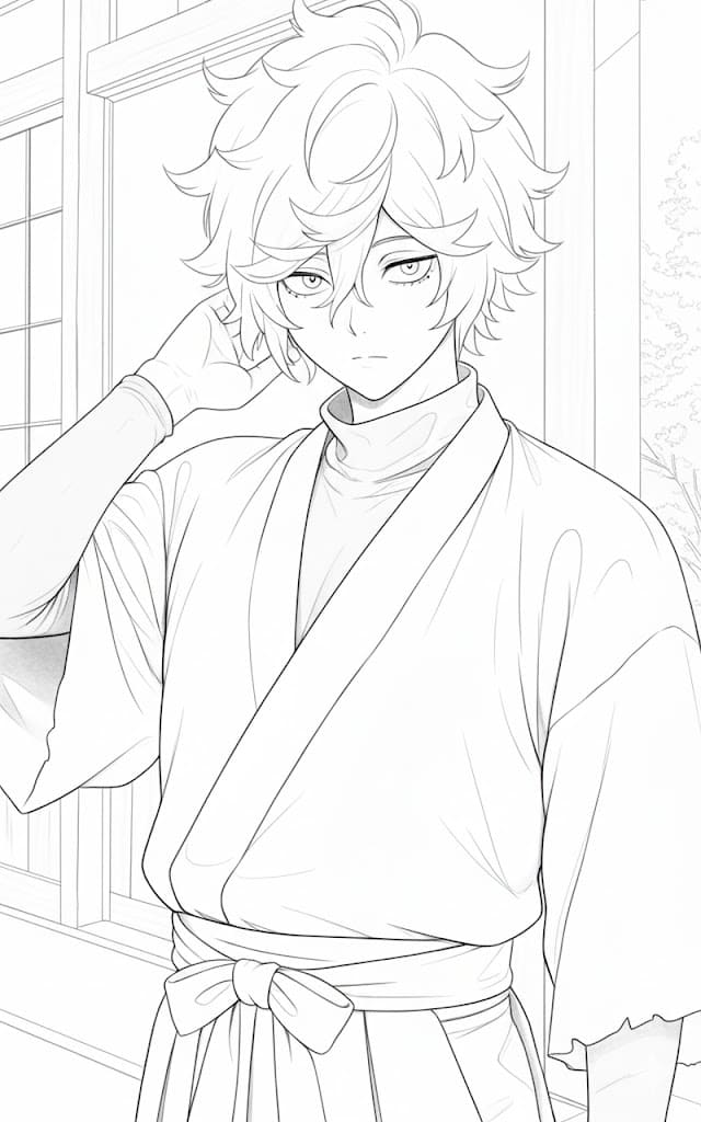 Coloriage Gabimaru stupide