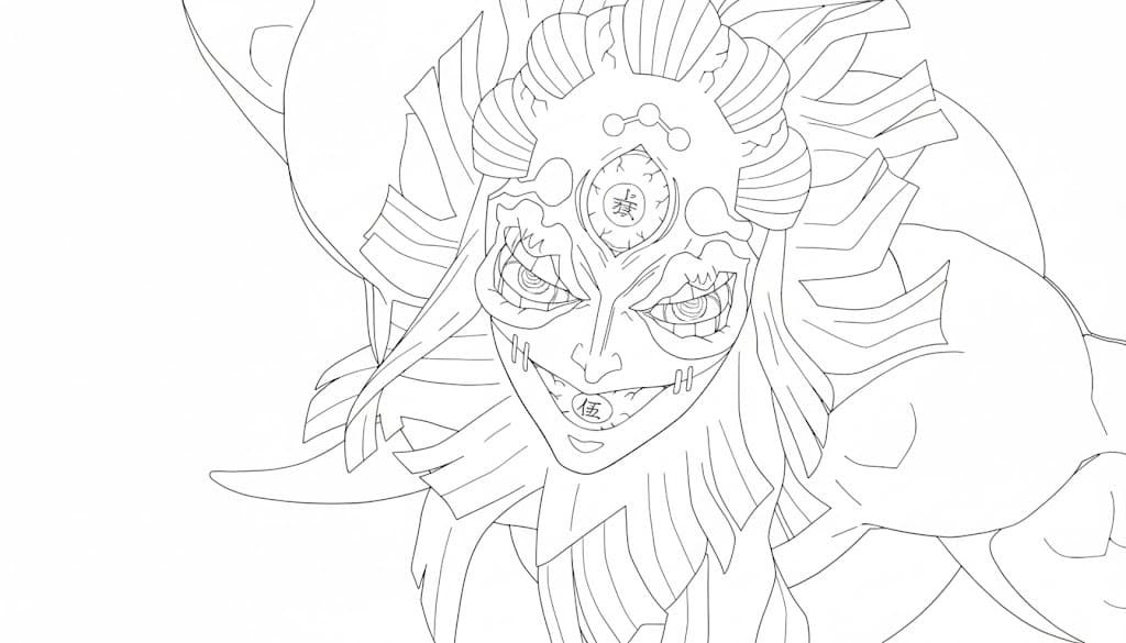 Coloriage Gyokko effrayant