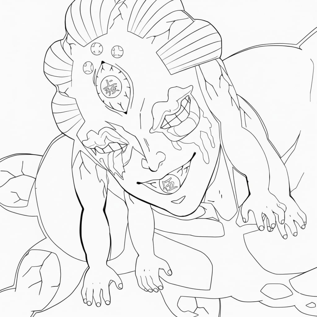 Coloriage Gyokko regardant