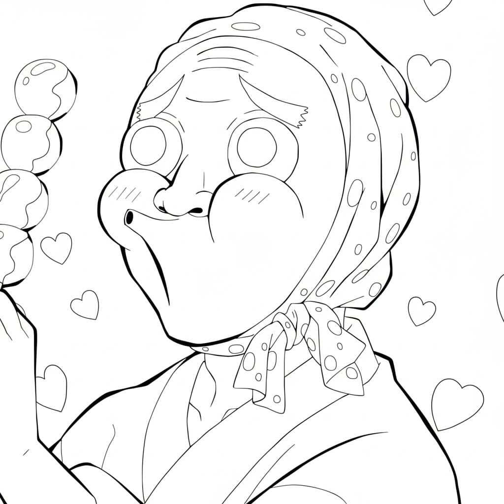 Coloriage Hotaru Haganezuka drôle