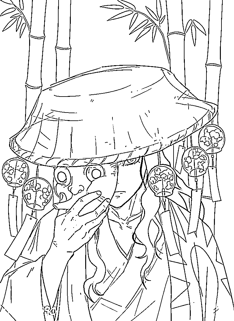 Coloriage Hotaru Haganezuka est vraiment cool