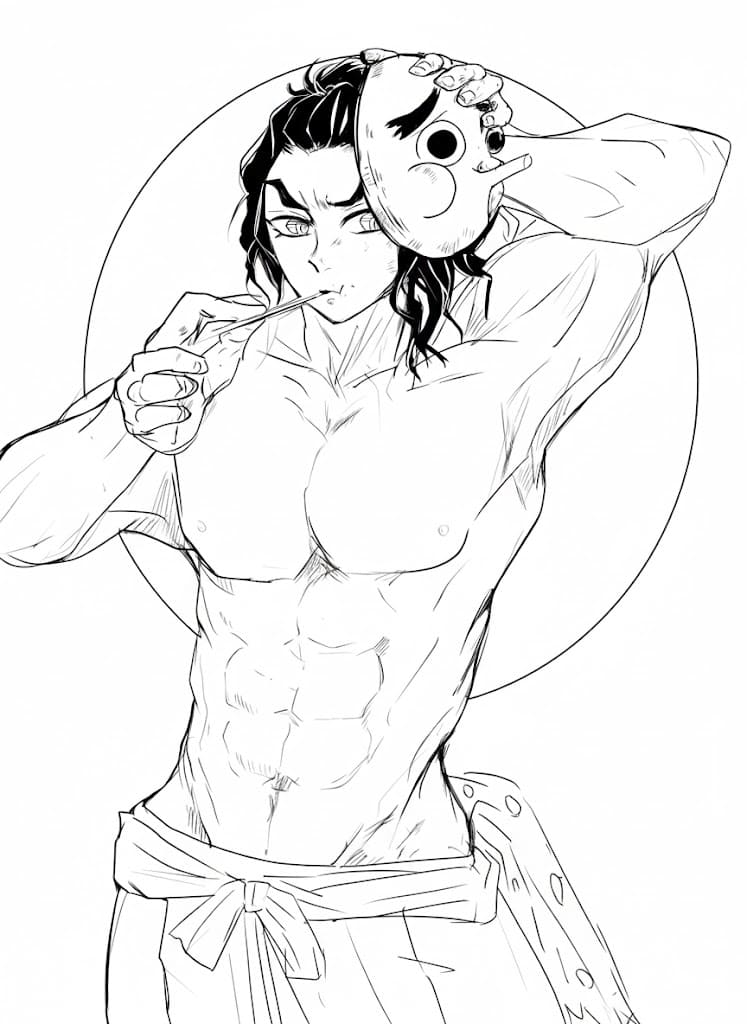 Coloriage Hotaru Haganezuka Incroyable