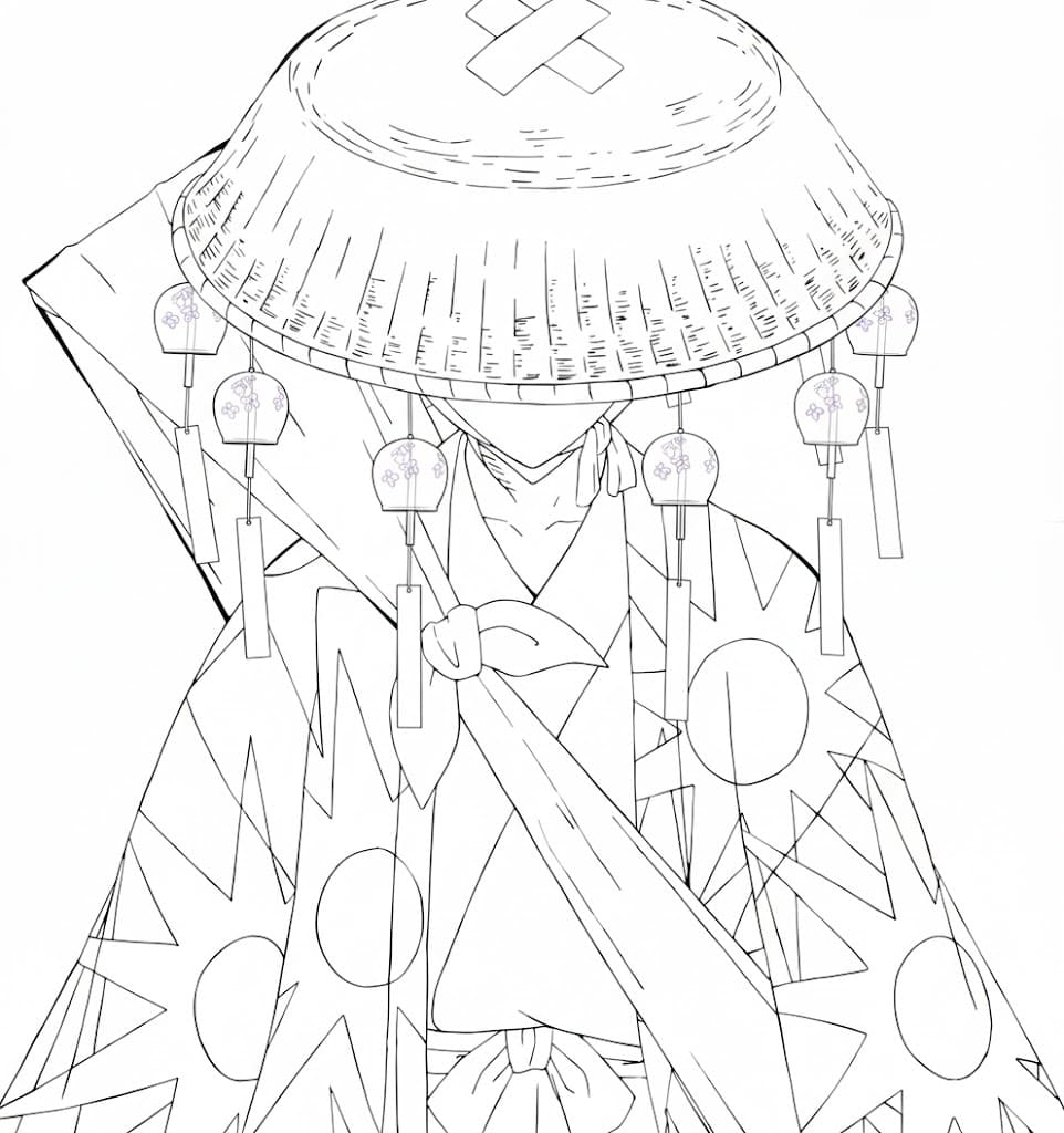 Coloriage Hotaru Haganezuka mignon