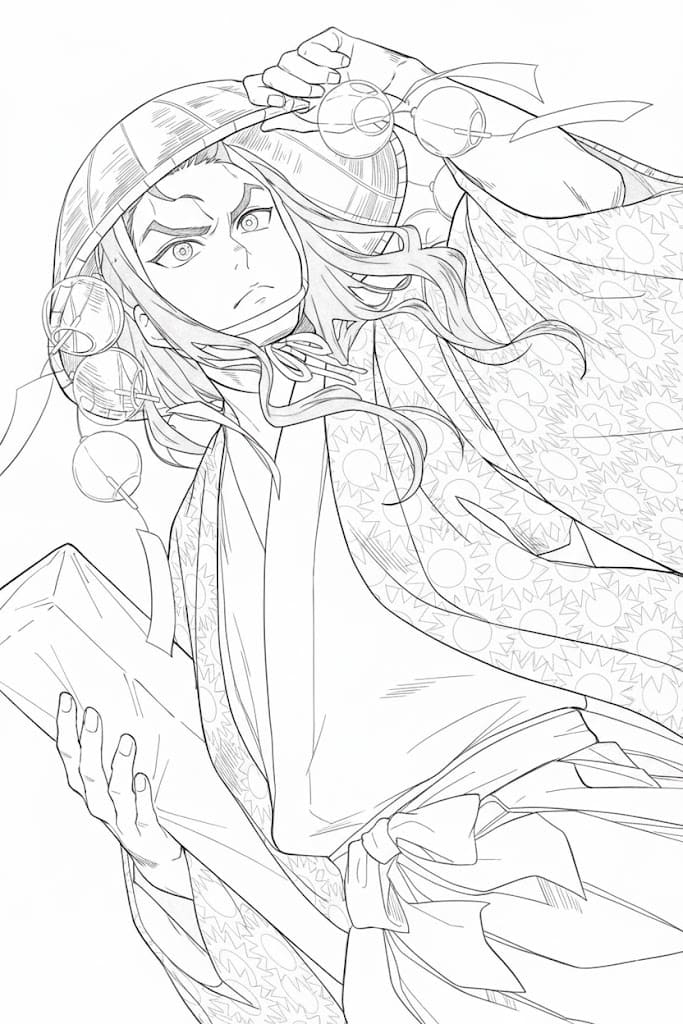 Coloriage Hotaru Haganezuka si belle