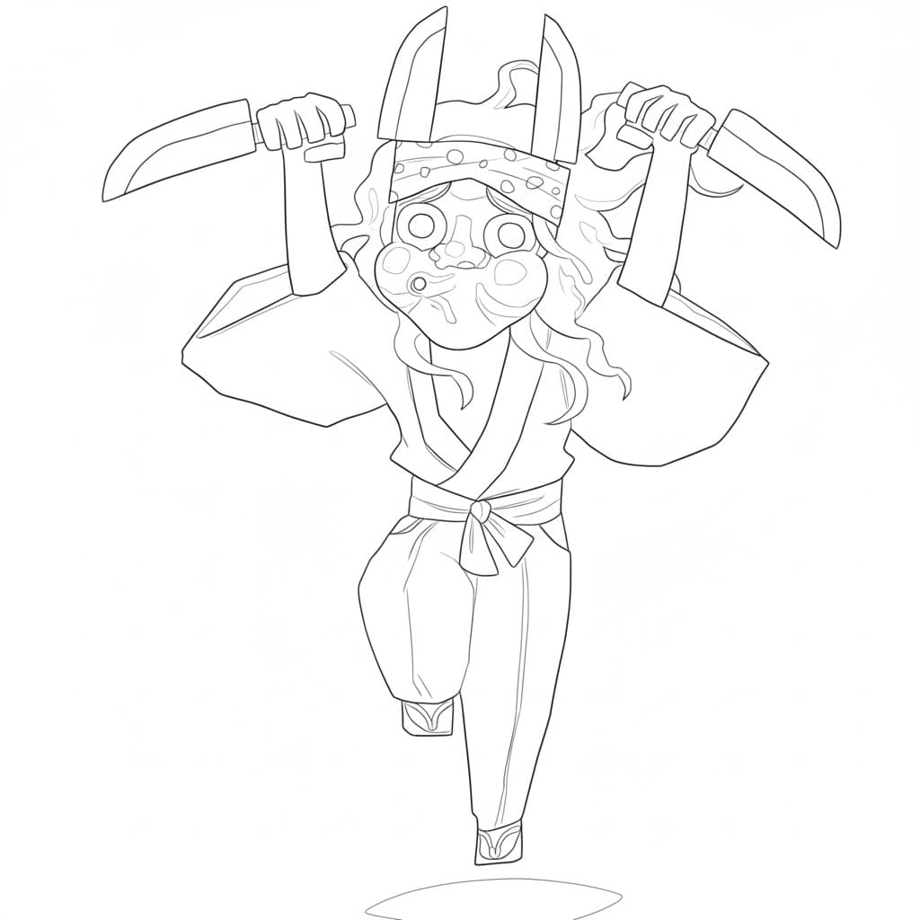 Coloriage Hotaru Haganezuka tellement amusant