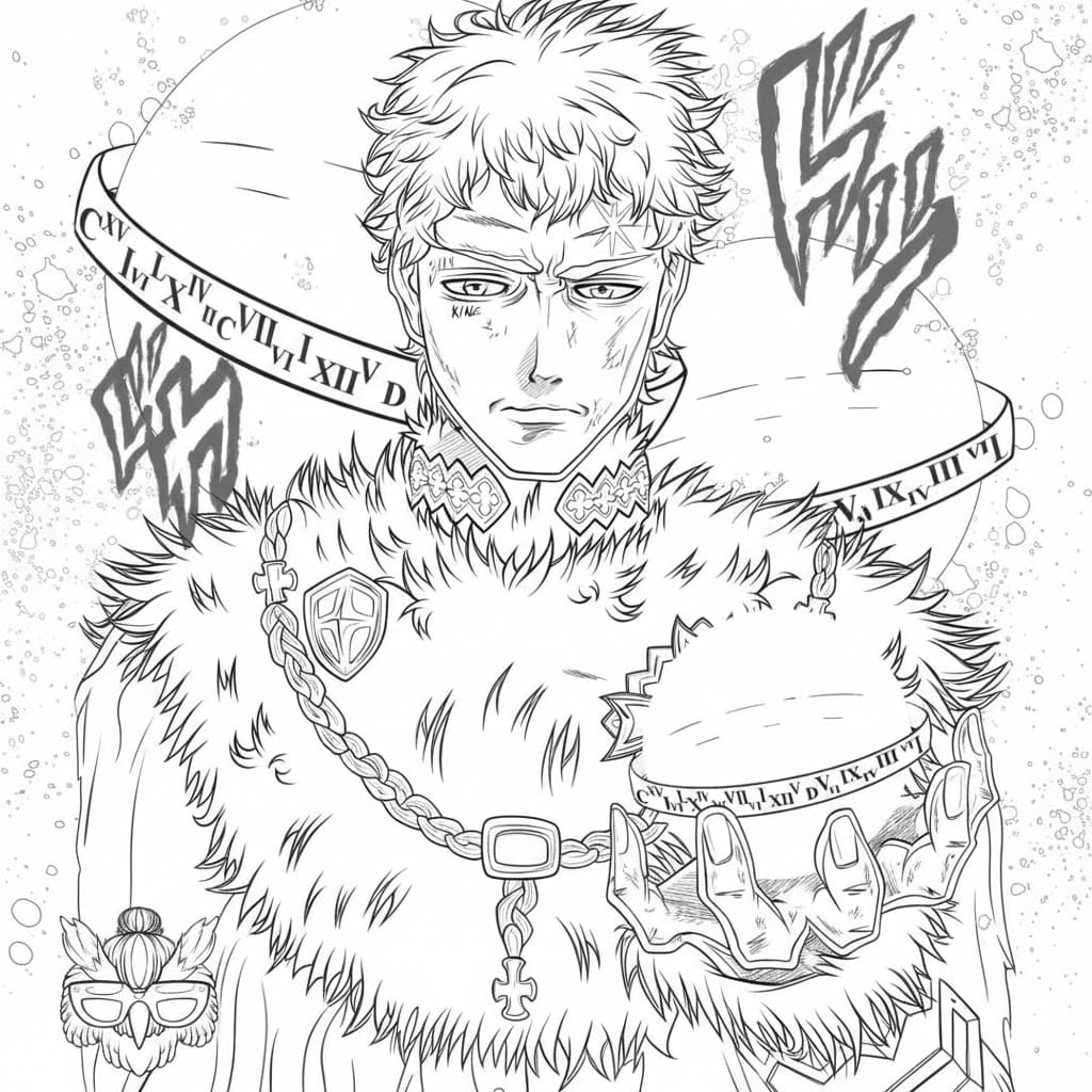 Coloriage Julius Novachrono Black Clover