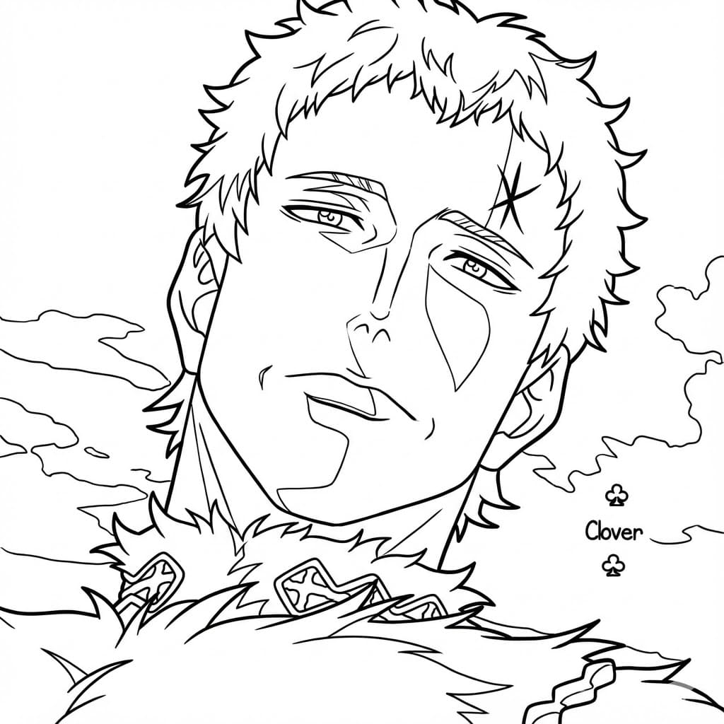 Coloriage Julius Novachrono dans Black Clover
