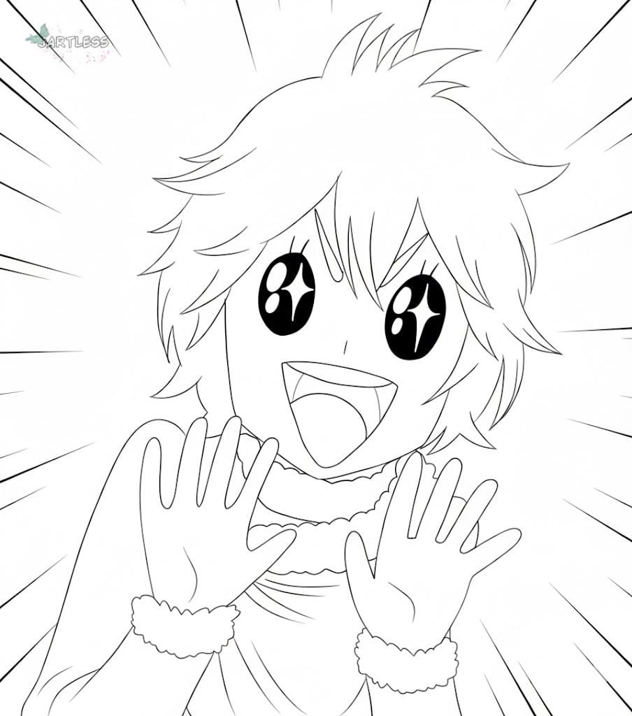 Coloriage Julius Novachrono heureux