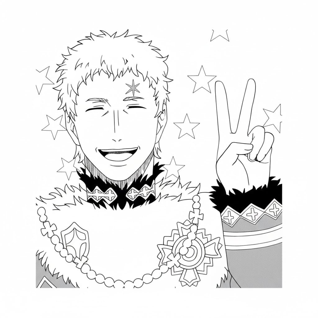 Coloriage Julius Novachrono salut