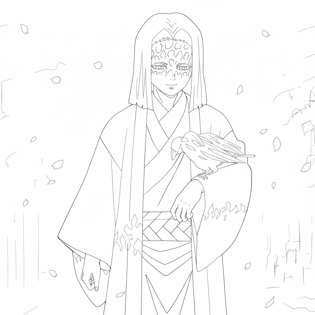 Coloriage Kagaya Ubuyashiki amical