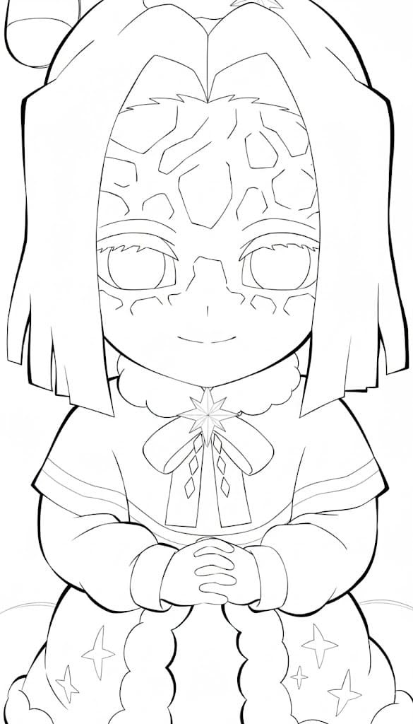 Coloriage Kagaya Ubuyashiki chibi mignon