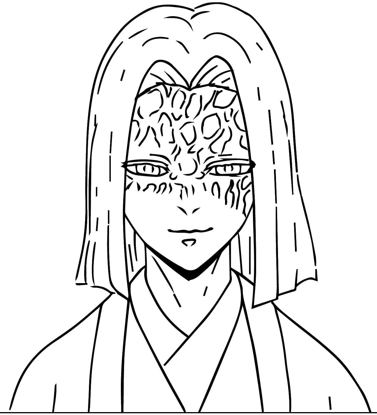 Coloriage Kagaya Ubuyashiki dans Anime Demon Slayer