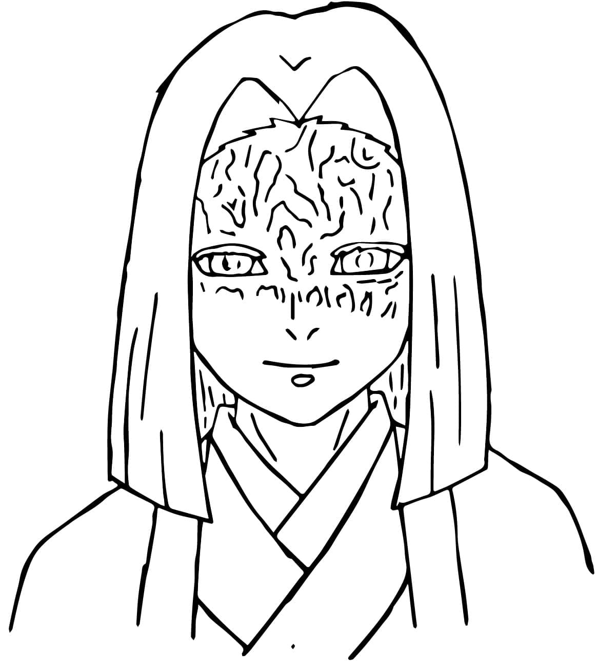 Coloriage Kagaya Ubuyashiki dans Demon Slayer