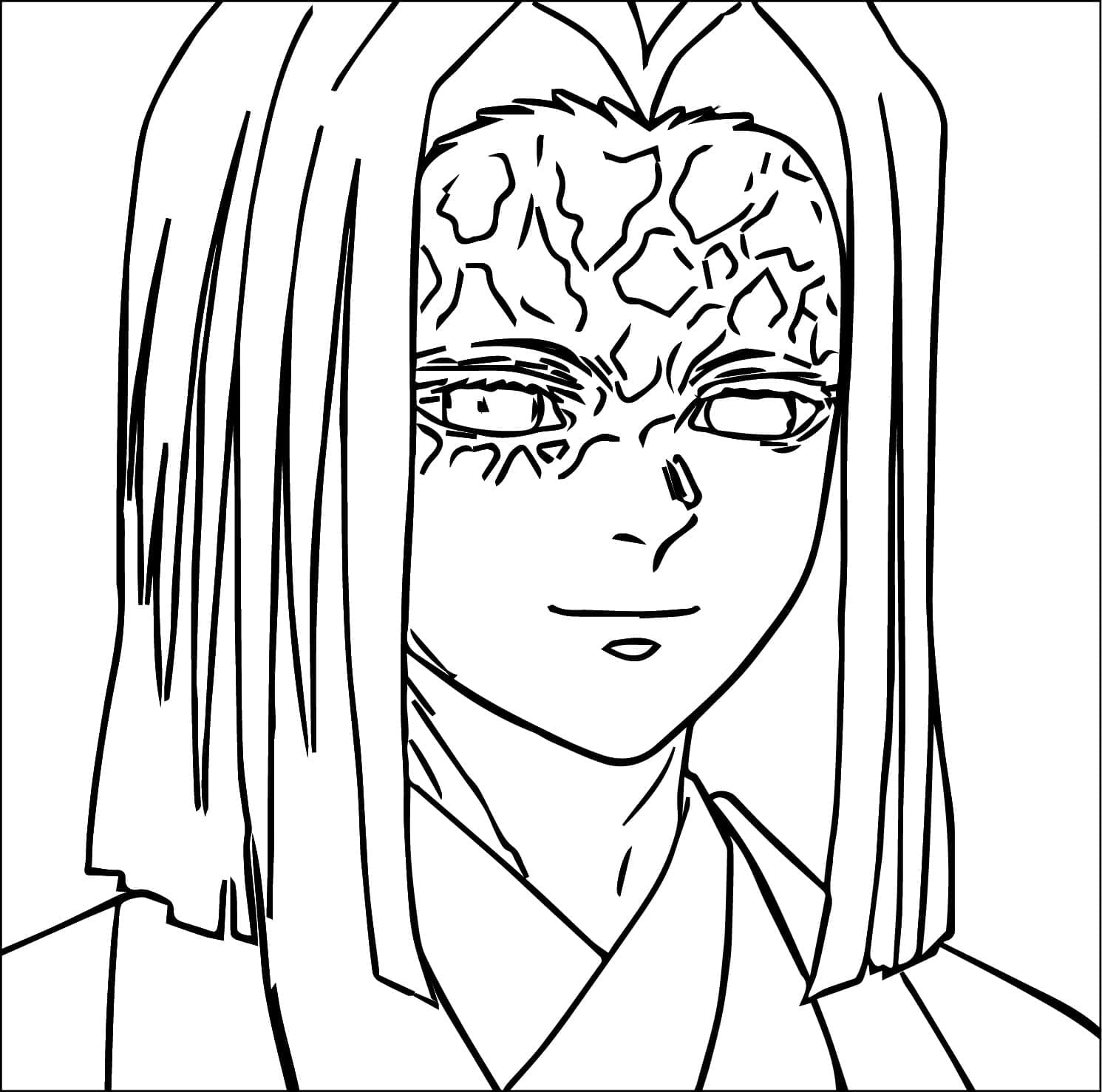 Coloriage Kagaya Ubuyashiki de Demon Slayer