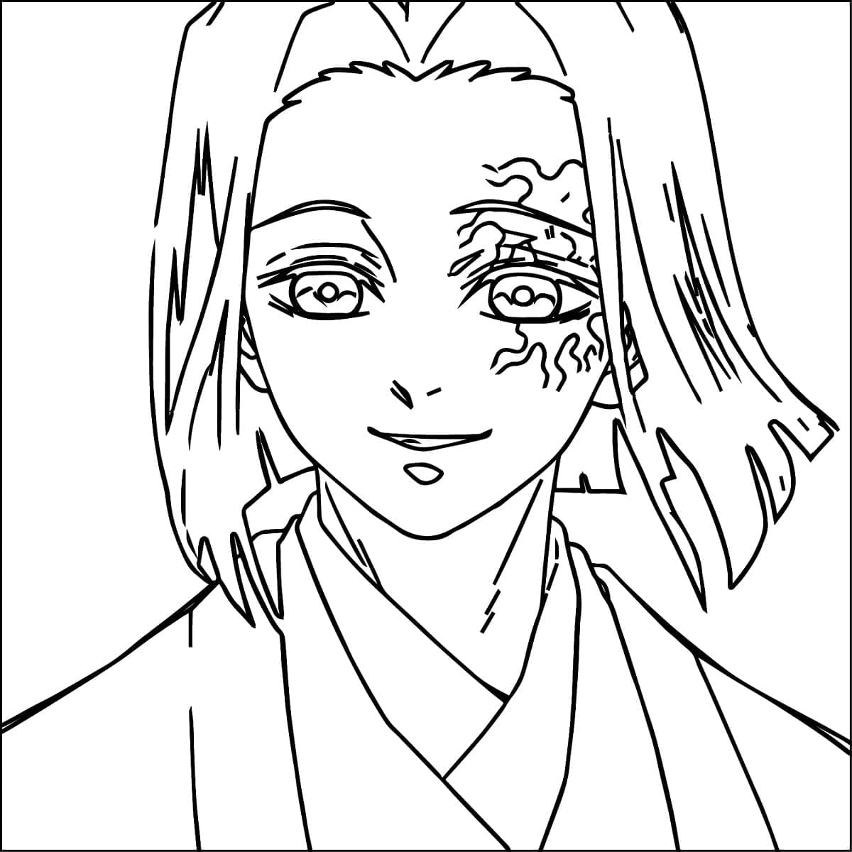 Coloriage Kagaya Ubuyashiki Demon Slayer