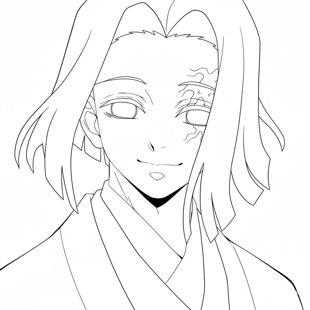 Coloriage Kagaya Ubuyashiki est vraiment cool