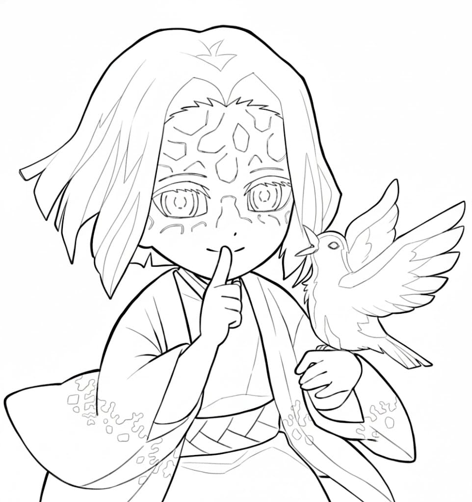 Coloriage Kagaya Ubuyashiki mignon