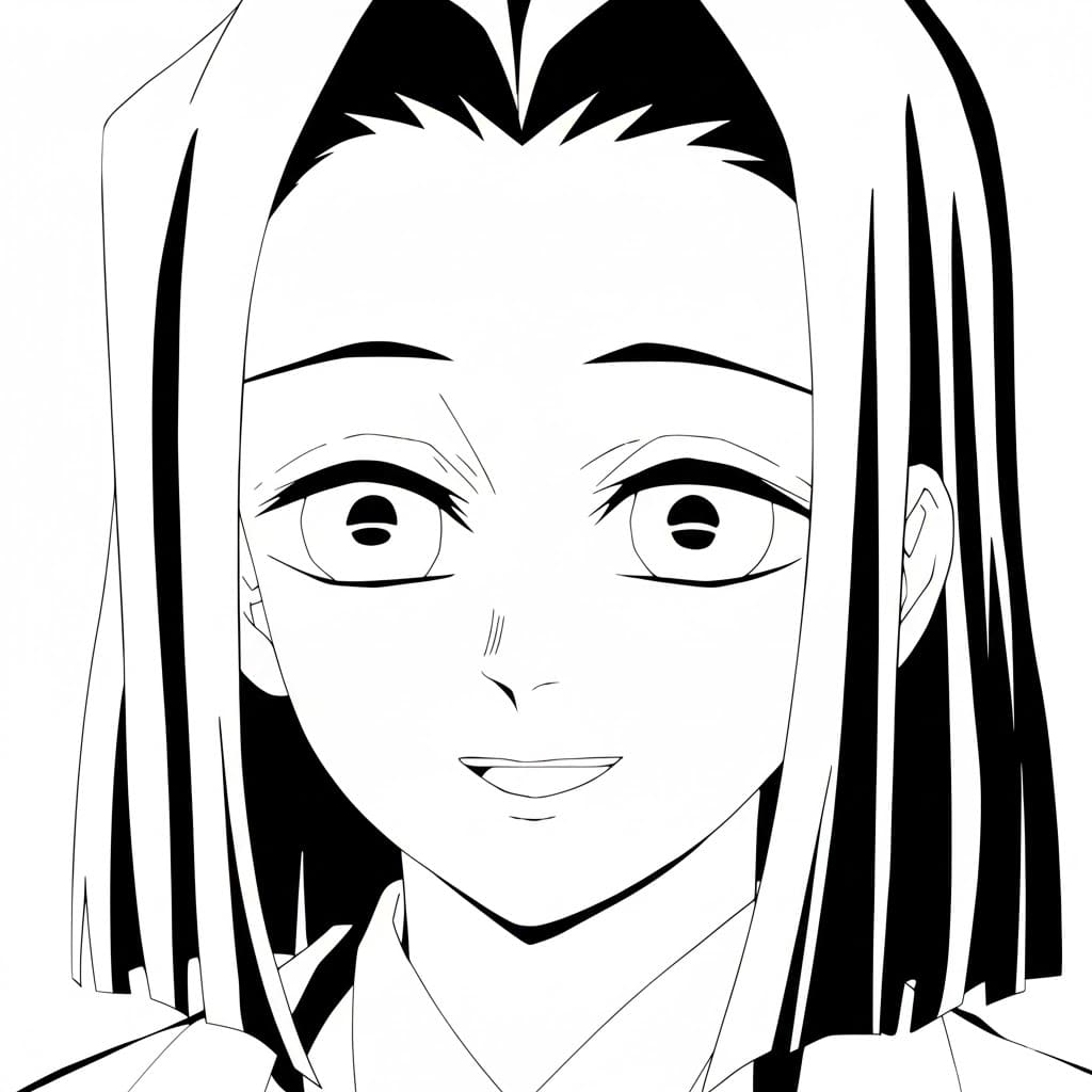 Coloriage Le rire de Kagaya Ubuyashiki