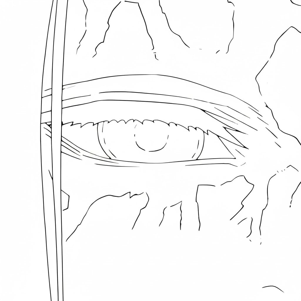 Coloriage Les yeux de Kagaya Ubuyashiki