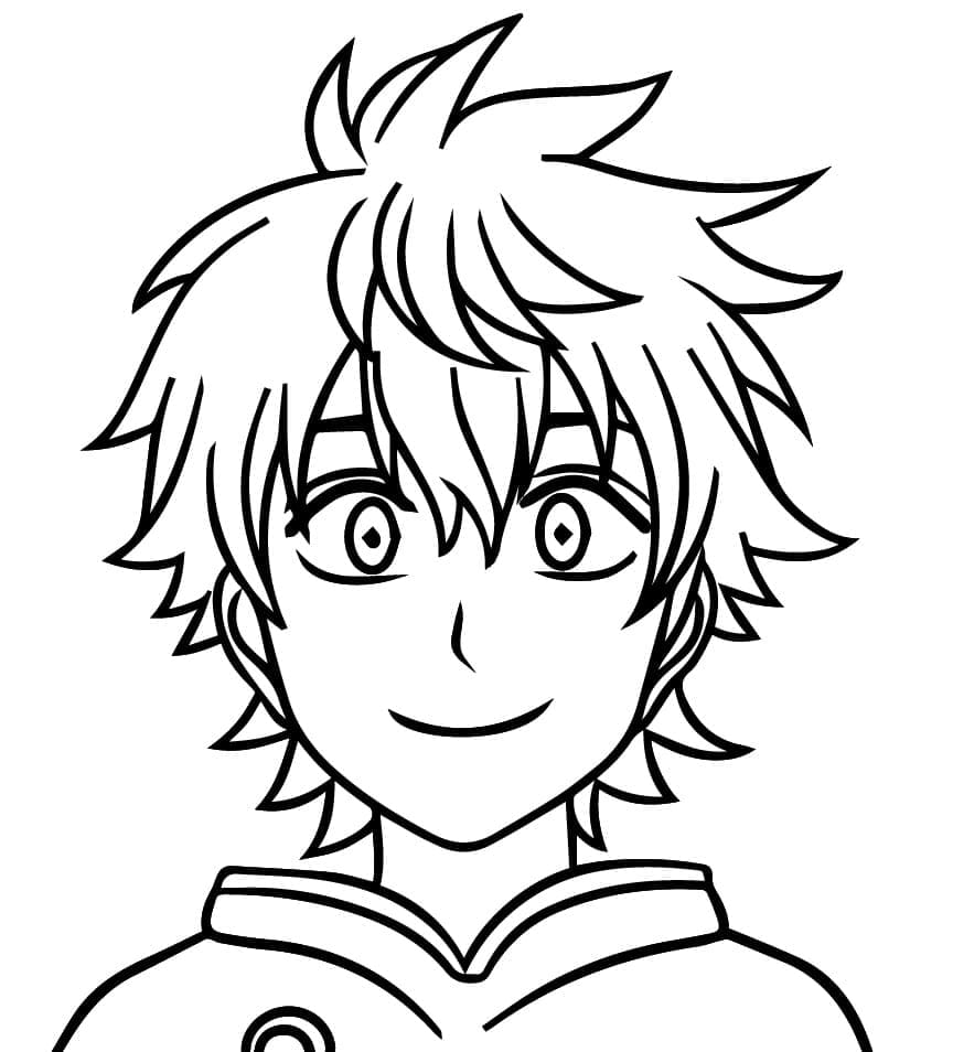 Coloriage Luck Voltia de Anime Black Clover