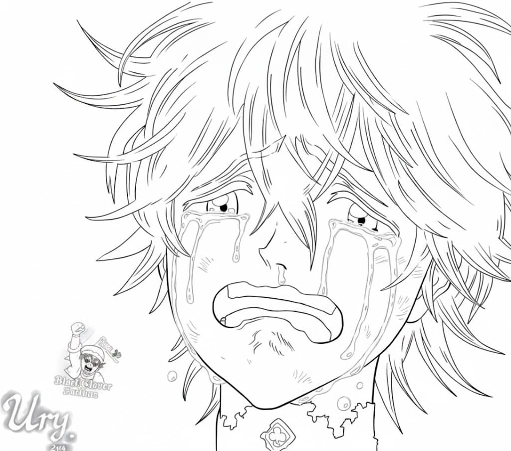 Coloriage Luck Voltia pleurs