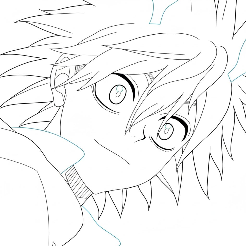 Coloriage Luck Voltia souriant