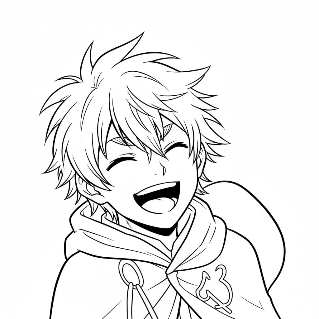 Coloriage Luck Voltia très heureux