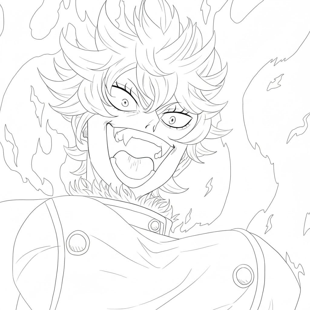 Coloriage Mereoleona de Anime Black Clover