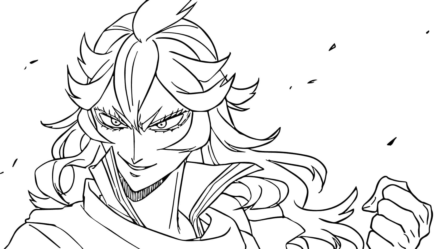 Coloriage Mereoleona Vermillion Black Clover