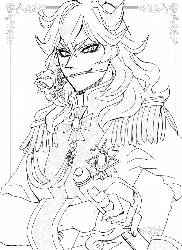 Coloriage Mereoleona Vermillion cool