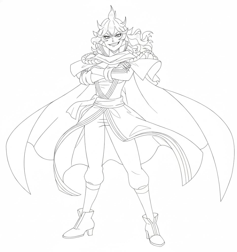 Coloriage Mereoleona Vermillion debout