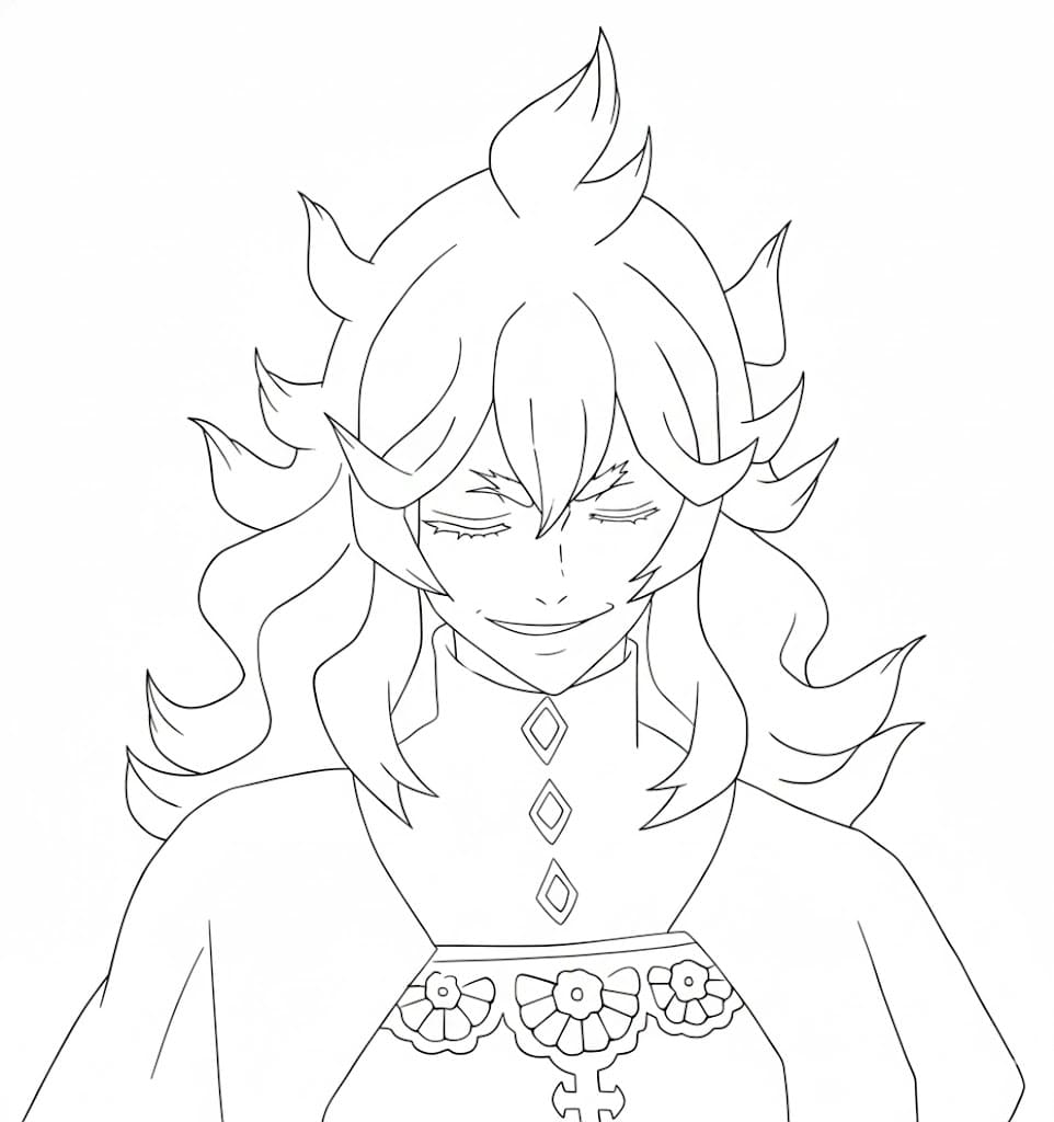 Coloriage Mereoleona Vermillion mignonne