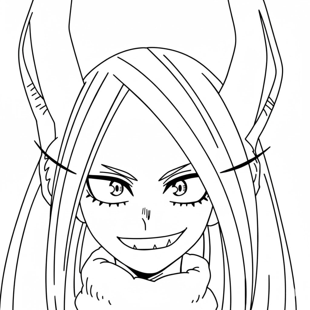 Coloriage Mirko a un visage mignon