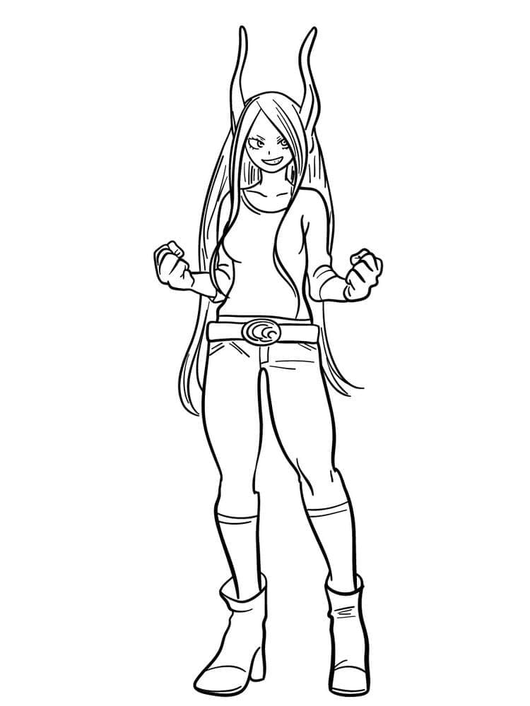 Coloriage Mirko dans Anime My Hero Academia