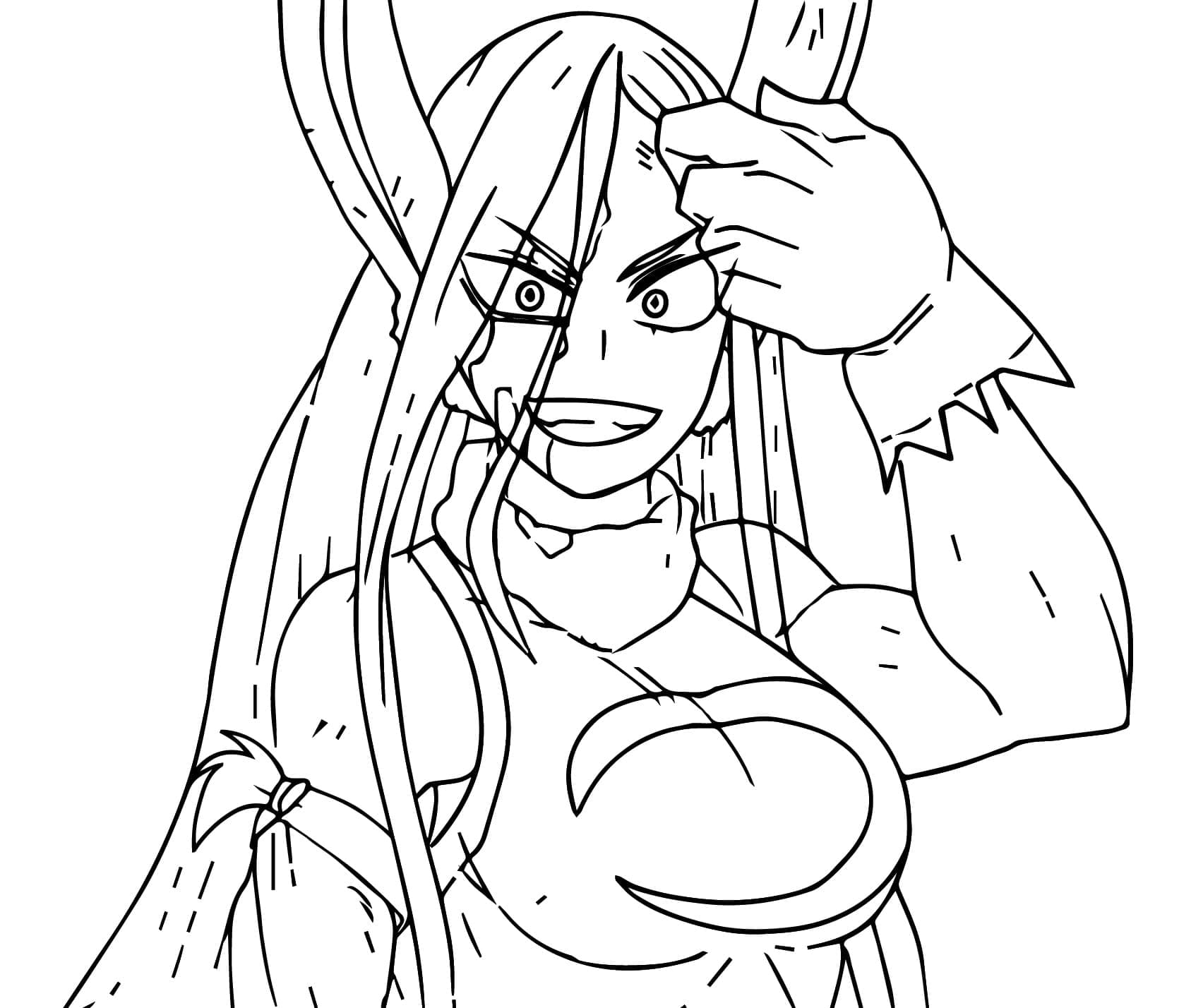 Coloriage Mirko dans My Hero Academia