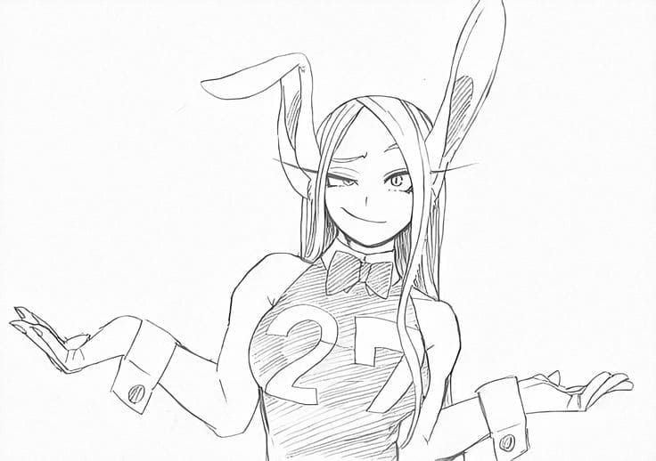 Coloriage Mirko de My Hero Academia