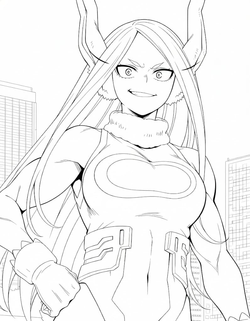 Coloriage Mirko est heureux