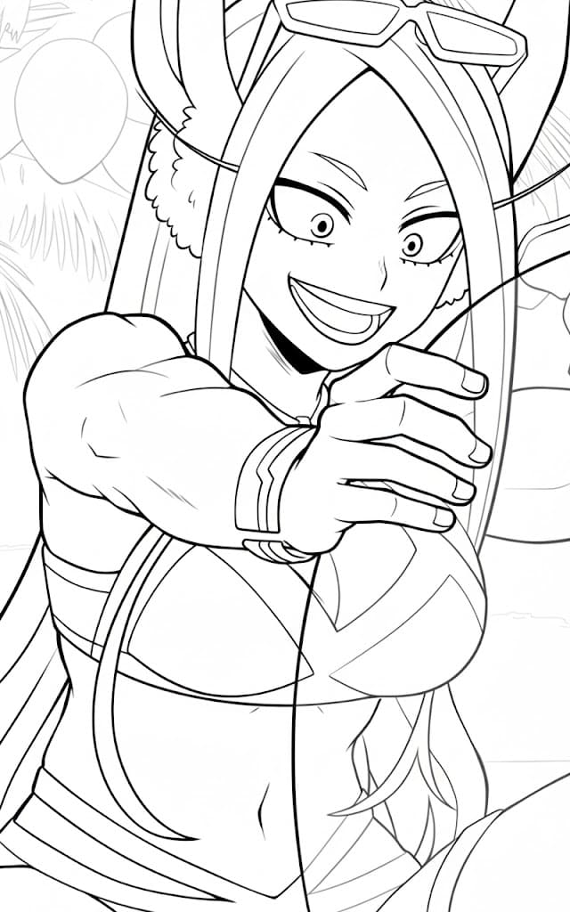 Coloriage Mirko sourit