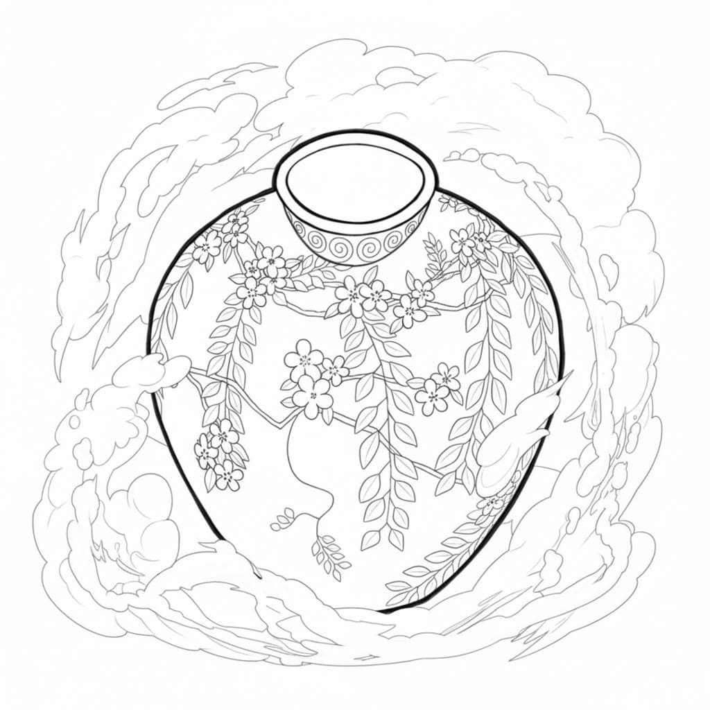 Coloriage Pot Gyokko