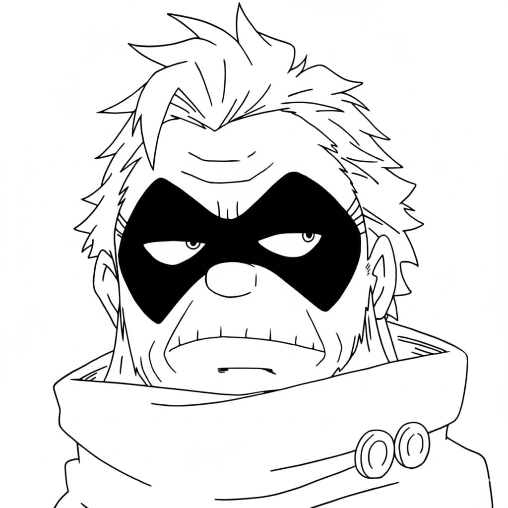 Coloriage Sorahiko Torino visage ennuyeux