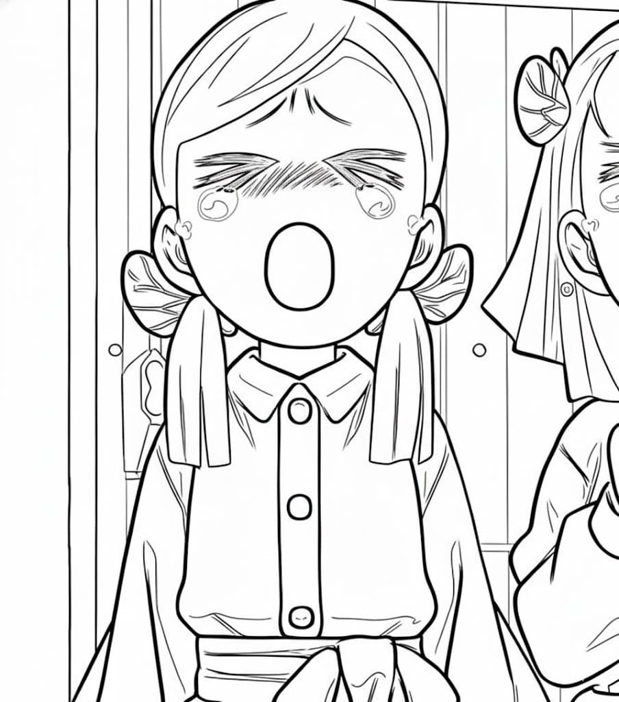 Coloriage Sumi Nakahara pleure