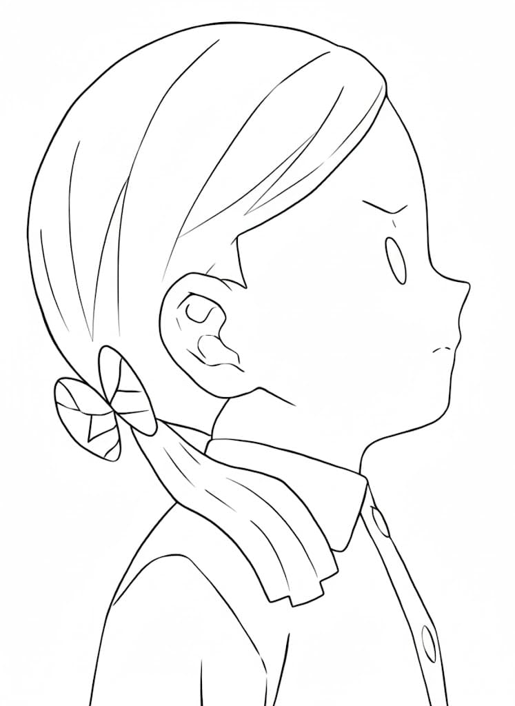 Coloriage Sumi Nakahara regarde