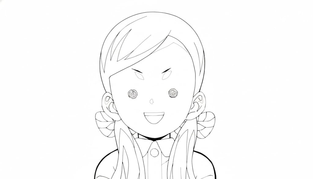 Coloriage Sumi Nakahara sourit